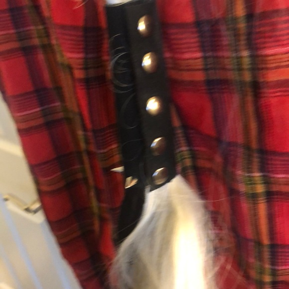 Leather spike hair cuff - Picture 5 of 8